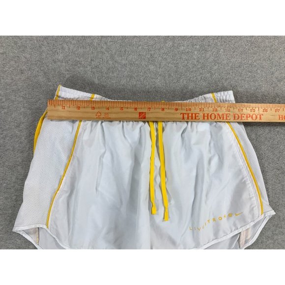 Nike Dri Fit Livestrong Lined Light Weight Running Shorts (Women's Medium) White - Picture 6 of 11